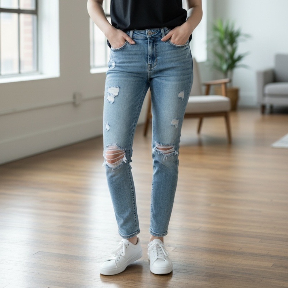 American Eagle Outfitters 30x30 Acid Wash Ripped Next Level Flex Skinny Jeans